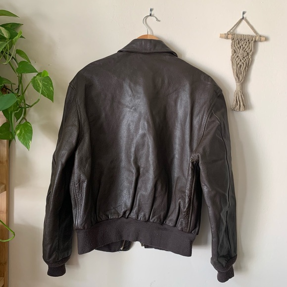 Cooper // VTG A2 Genuine Leather Bomber Jacket - Picture 2 of 15